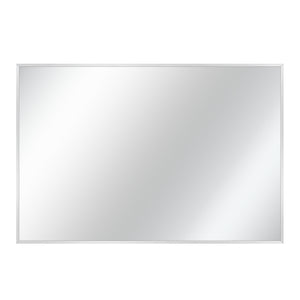 Homeroots Silver Rectangular Wall Mirror Silver Glass 397153