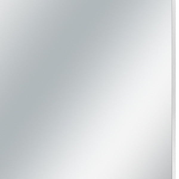 Homeroots Silver Rectangular Wall Mirror Silver Glass 397153