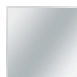 Homeroots Silver Rectangular Wall Mirror Silver Glass 397153