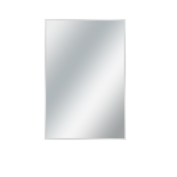 Homeroots Silver Rectangular Wall Mirror Silver Glass 397153