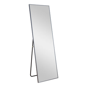 Homeroots Sapphire Aluminum Framed Mirror Steel Gray Glass 397157