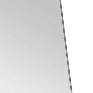 Homeroots Sapphire Aluminum Framed Mirror Steel Gray Glass 397157