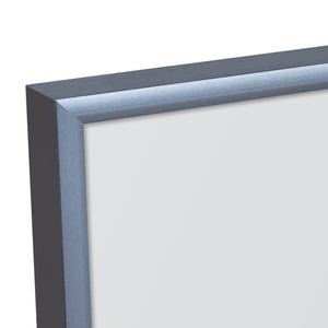 Homeroots Sapphire Aluminum Framed Mirror Steel Gray Glass 397157