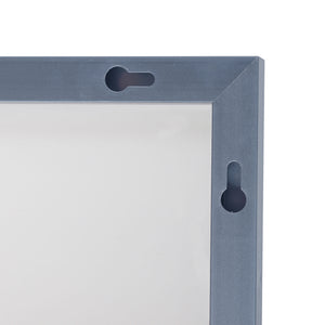 Homeroots Sapphire Aluminum Framed Mirror Steel Gray Glass 397157