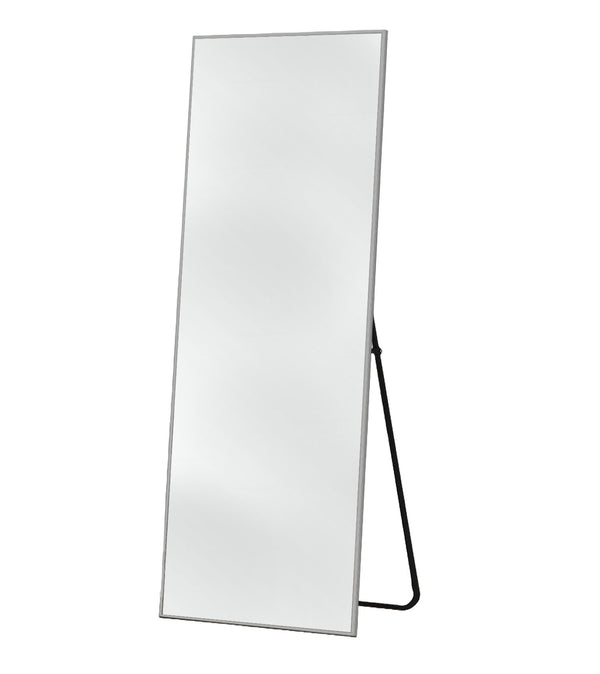 Homeroots Light Gray Metal Framed Light Gray Glass 397158