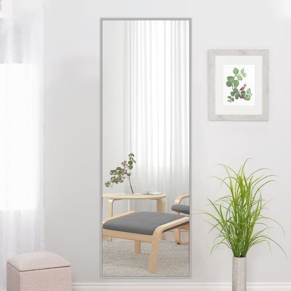 Homeroots Light Gray Metal Framed Light Gray Glass 397158