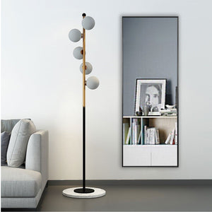 Homeroots 59" Black Metal Framed Full Length Mirror Black Glass 397160