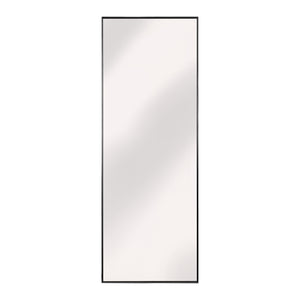 Homeroots 59" Black Metal Framed Full Length Mirror Black Glass 397160