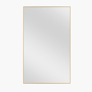 Homeroots 51" Gold Metal Framed Full Length Hanging Mirror  Glass 397162