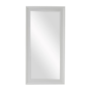 Homeroots 79" White Wood Framed Full Length Hanging Mirror  Mahogany 397163