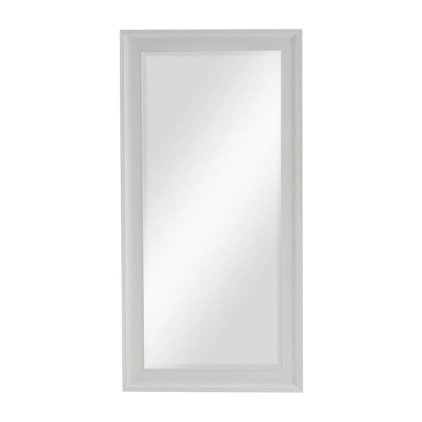 Homeroots 79" White Wood Framed Full Length Hanging Mirror  Mahogany 397163