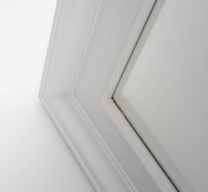 Homeroots 79" White Wood Framed Full Length Hanging Mirror  Mahogany 397163