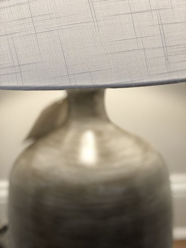 HomeRoots Set of Two 28" Black Table Lamps with Elegant White Empire Shades for Timeless Home Décor Style 397214