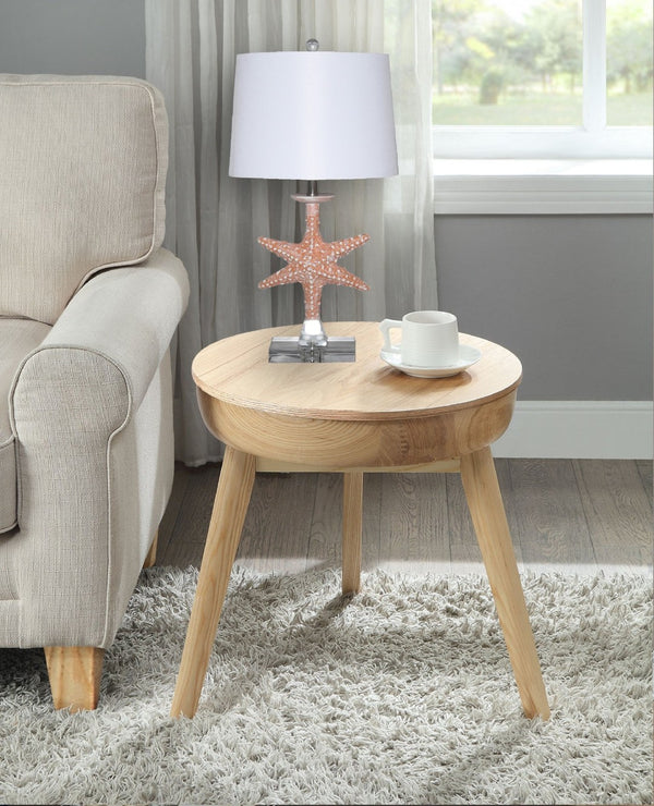 HomeRoots Set of Two 28" Coastal Clear Table Lamps with White Drum Shade for Elegant Home Lighting Decor 397215