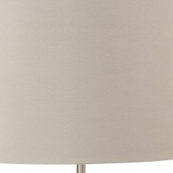 HomeRoots Set of Two Stylish Gray and Silver Table Lamps – Modern Distressed Design with Adjustable Brightness 397216