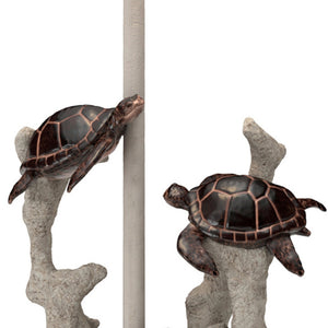 Homeroots Set Of Two 27" Brown Table Lamp With White Drum Shade   397238