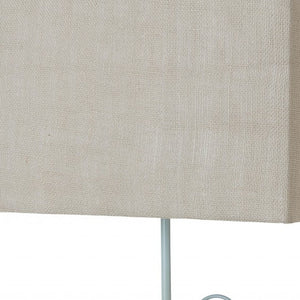 HomeRoots Set of Two 28" Nautical Blue Anchor Table Lamps with Beige Shade for Coastal Home Decor Charm 397252