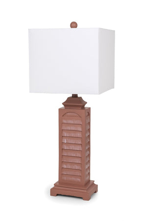 HomeRoots Set of Two 30" Red Table Lamps with Adjustable 3-Way Switch & Elegant Off-White Linen Shades 397258