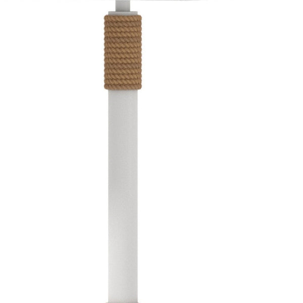 HomeRoots 63" Elegant White Polyresin Floor Lamp with Linen Shade for Warm Ambient Lighting in Any Room 397360