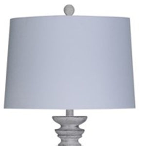 HomeRoots 63" White Resin Floor Lamp - Elegant Drum Shade, Coastal Charm, Perfect for Living Rooms & Bedrooms 397363