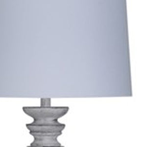 HomeRoots 63" White Resin Floor Lamp - Elegant Drum Shade, Coastal Charm, Perfect for Living Rooms & Bedrooms 397363