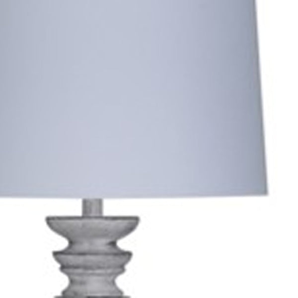 HomeRoots 63" White Resin Floor Lamp - Elegant Drum Shade, Coastal Charm, Perfect for Living Rooms & Bedrooms 397363
