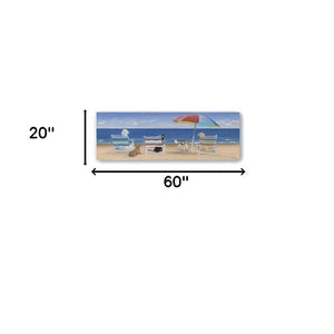 HomeRoots 60" Dogs Enjoying a Perfect Beach Day Canvas Wall Art - Vibrant, Durable Décor for Any Room 20"x60" 397368