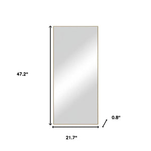 HomeRoots 47" Elegant Metal Accent Mirror – Versatile Reflection Piece for Any Room, Safe and Stylish Design Gold 397372