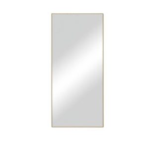 HomeRoots 47" Elegant Metal Accent Mirror – Versatile Reflection Piece for Any Room, Safe and Stylish Design Gold 397372