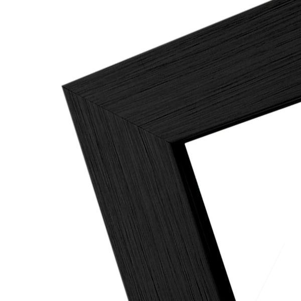 Homeroots Black Beveled Wall Mirror  Glass 397374