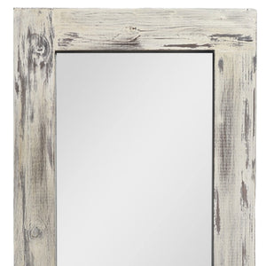 Homeroots Dark Gray Solid Wood Framed White Glass 397380