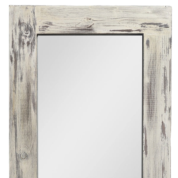 Homeroots Dark Gray Solid Wood Framed White Glass 397380