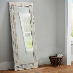 Homeroots Dark Gray Solid Wood Framed White Glass 397380