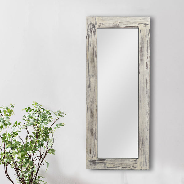 Homeroots Dark Gray Solid Wood Framed White Glass 397380