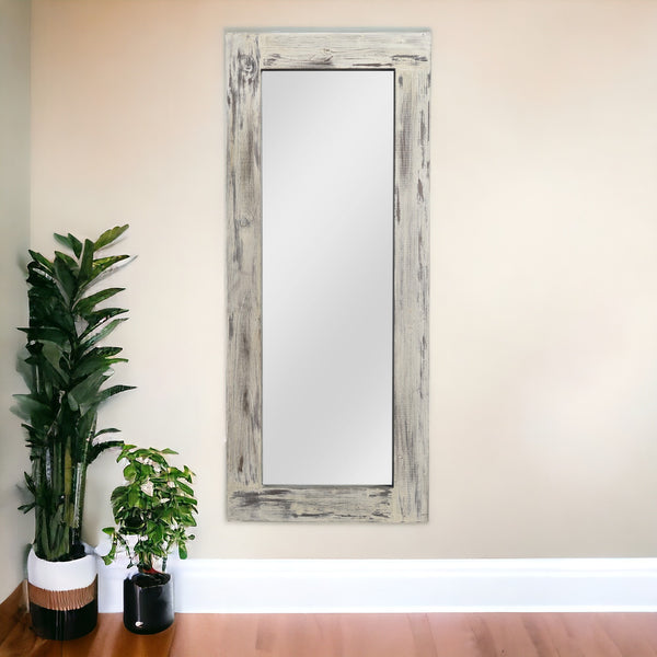Homeroots Dark Gray Solid Wood Framed White Glass 397380