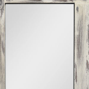 Homeroots Dark Gray Solid Wood Framed White Glass 397380