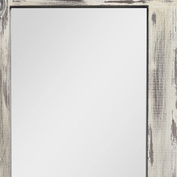 Homeroots Dark Gray Solid Wood Framed White Glass 397380