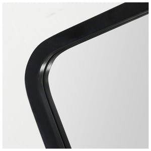 Homeroots Black Wooden Standing Mirror  Glass 397381