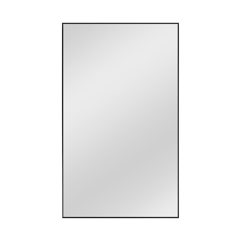 HomeRoots Jumbo Minimal Wall Mirror - Modern Black Frame, Expansive Reflective Surface for Any Room Decor 35.4" x 59.1" 397383