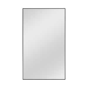 HomeRoots Jumbo Minimal Wall Mirror - Modern Black Frame, Expansive Reflective Surface for Any Room Decor 35.4" x 59.1" 397383