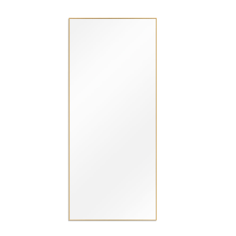 Homeroots 71" Gold Metal Framed Full Length Hanging Mirror  Glass 397384