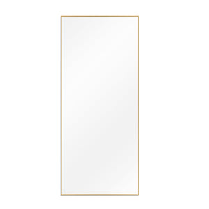 Homeroots 71" Gold Metal Framed Full Length Hanging Mirror  Glass 397384