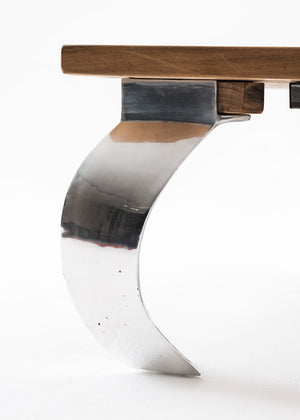 Homeroots 39" Natural And Silver Metallic Reclaimed Wood And Aluminum Square Coffee Table   397390