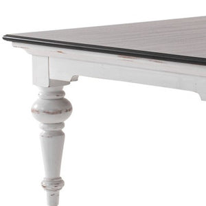 Homeroots 39" Brown And White Distressed Square Coffee Table - Rustic Modern Design For Stylish Living Rooms   397394