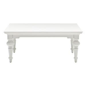 Homeroots 47" White Solid Wood Coffee Table   397395