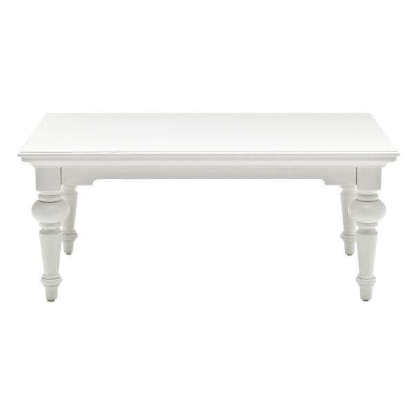 Homeroots 47" White Solid Wood Coffee Table   397395