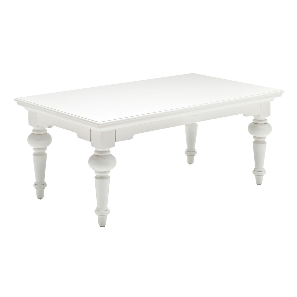 Homeroots 47" White Solid Wood Coffee Table   397395
