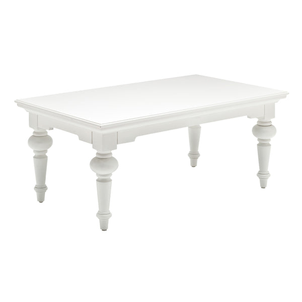 Homeroots 47" White Solid Wood Coffee Table   397395
