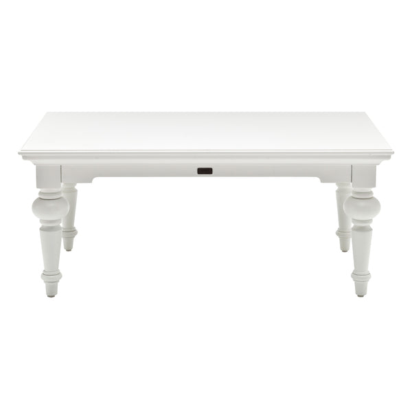 Homeroots 47" White Solid Wood Coffee Table   397395