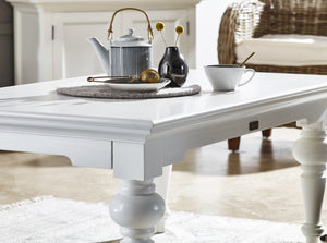 Homeroots 47" White Solid Wood Coffee Table   397395